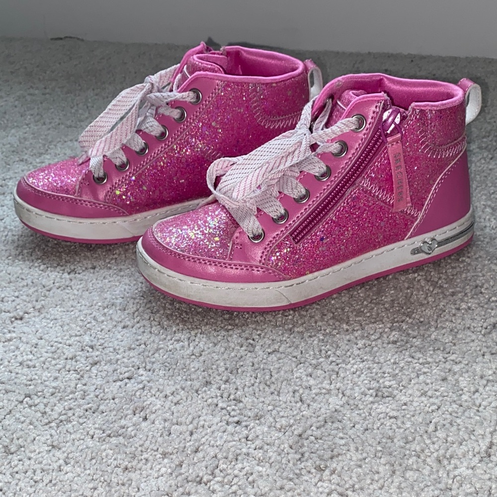 Skechers Girls Pink Sparkle Shoe US Size 1